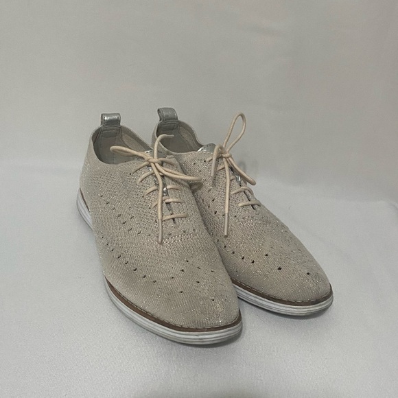 Cole Haan EUC zerogrand wingtip oxford metallic dress sneakers size 8 - Picture 6 of 9